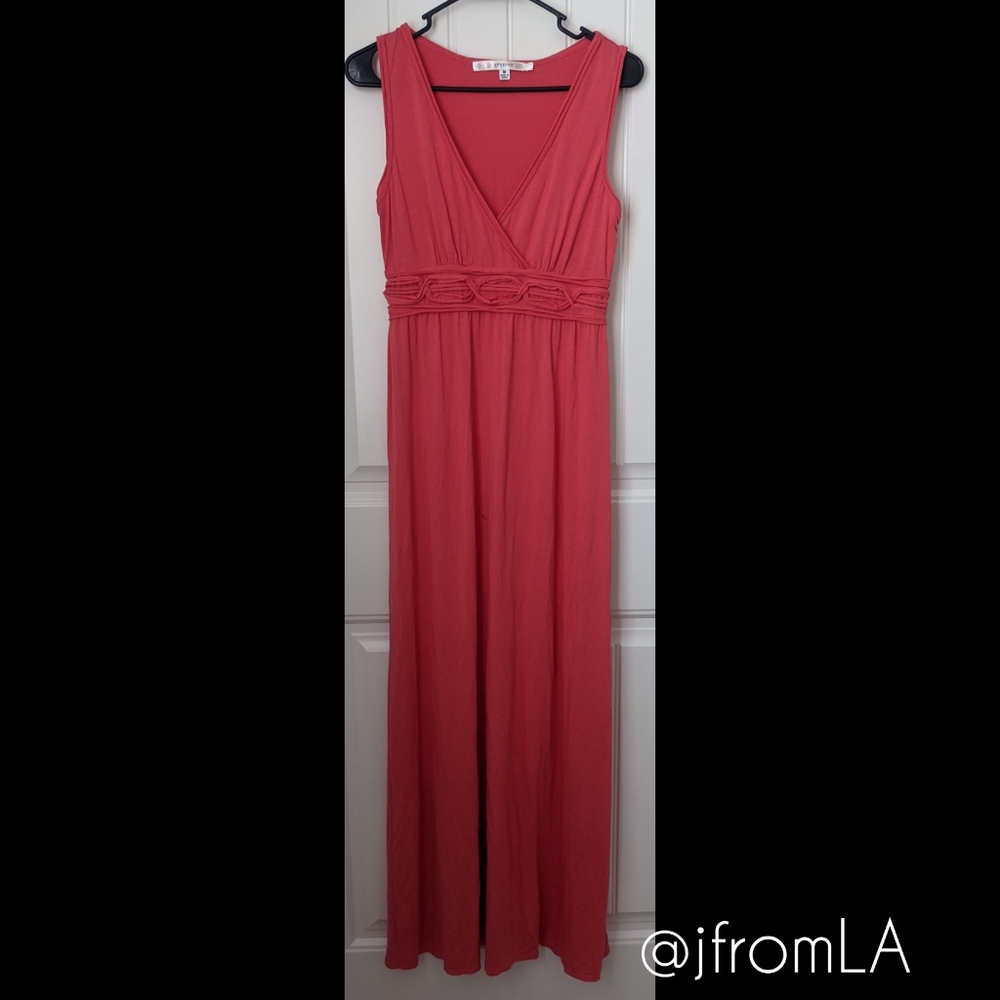 Studio M Coral Maxi Dress with Waist Detail